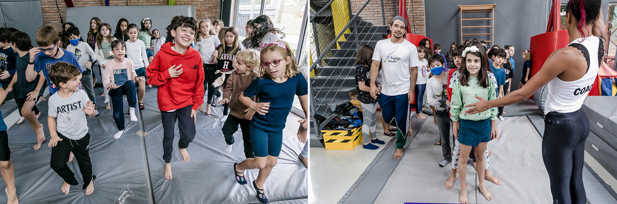 Fotos do aniversário de 9 anos da Luisa na Escola de artes circenses trapézio voador jardim guedala sao paulo sp