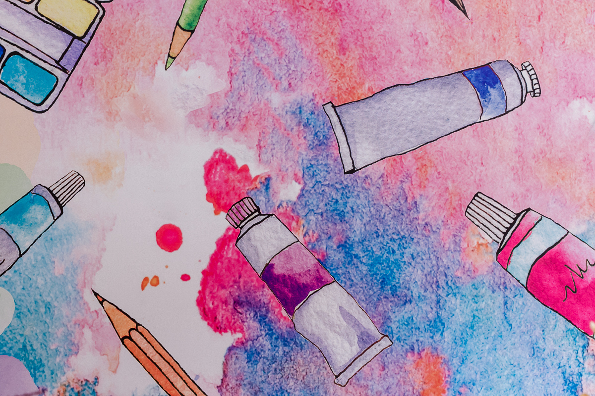 Mesa de aniversario com tema artes na Escola de artes circenses trapézio voador jardim guedala sao paulo sp