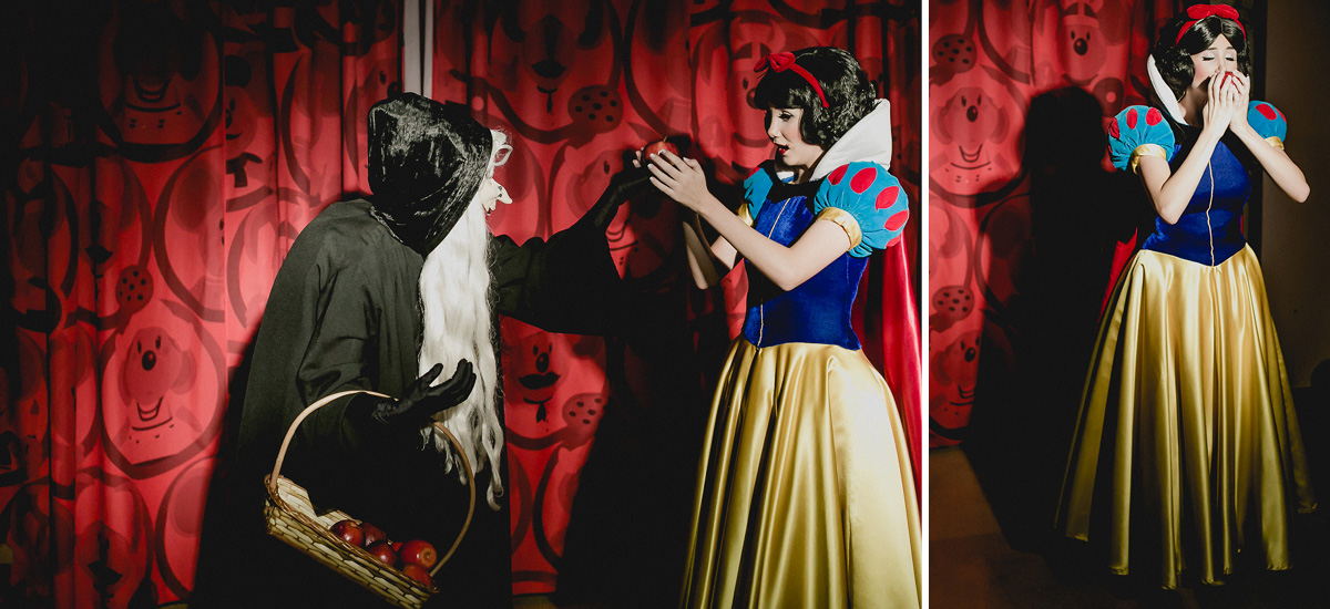 princesa recebendo a maca da bruxa ma