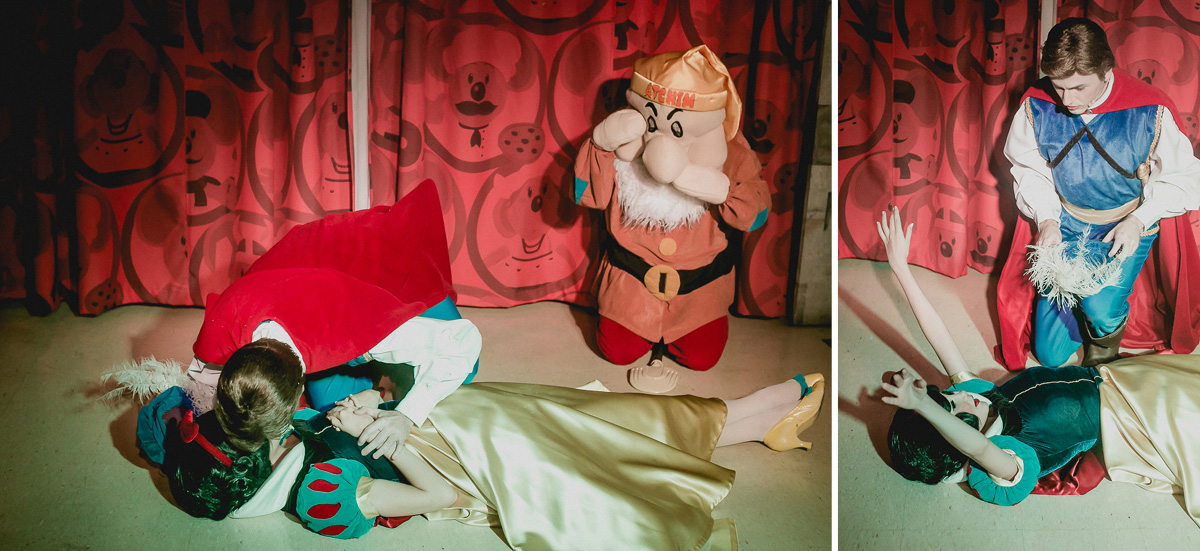 principe beijando a branca de neve para ela acordar