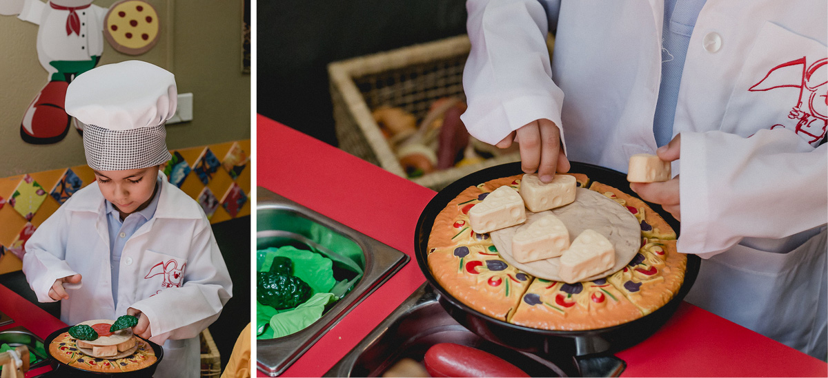 fazendo muitas comidinhas de brincadeiras