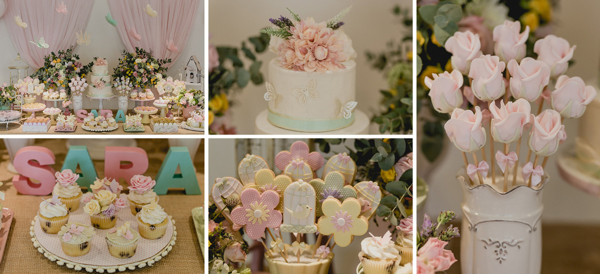 detalhes da mesa do bolo