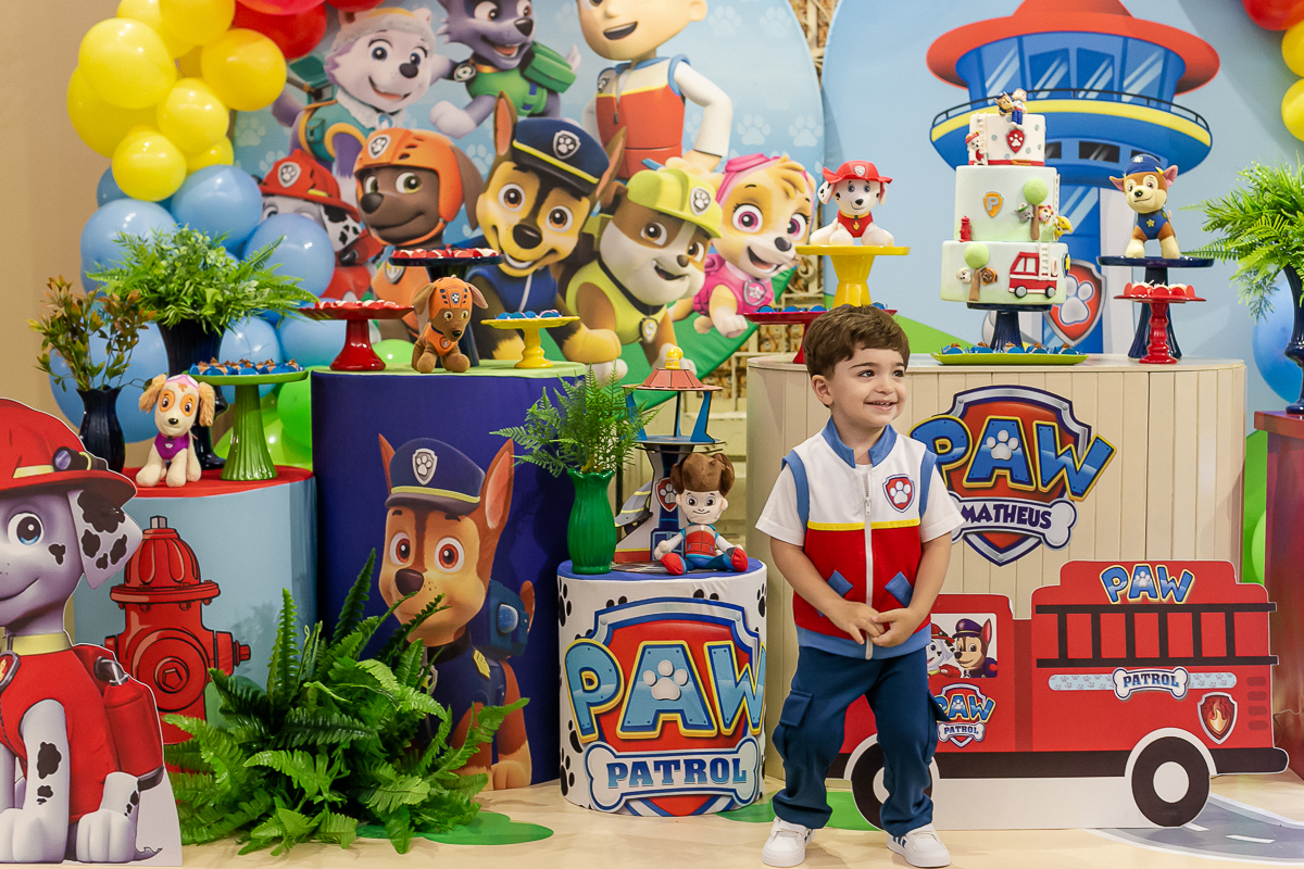 fotos do aniversário de 3 anos do mateus com o tema patrulha canina no buffet miniland unidade vila olimpia zona sul sao paulo sp
