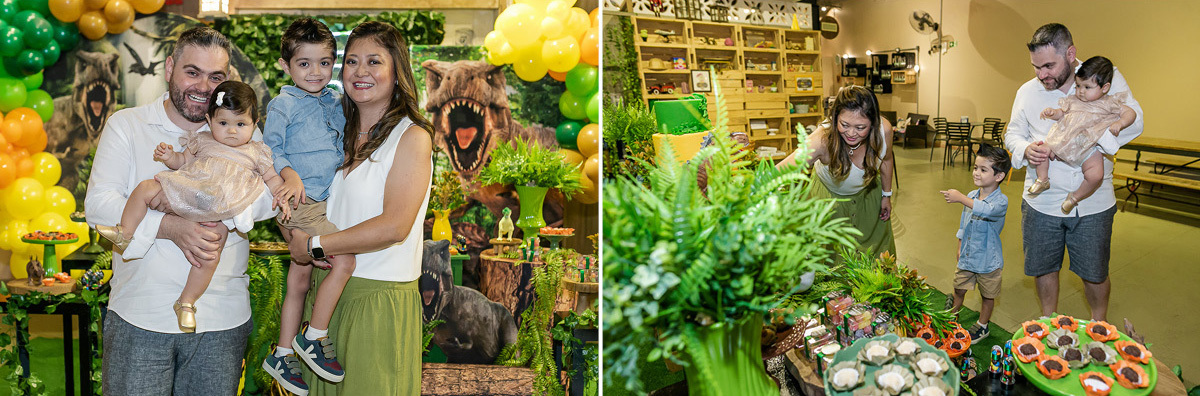 fotografias do aniversário de 5 anos do alexandre no buffet miniland unidade vila olimpia com o tema dinossauros