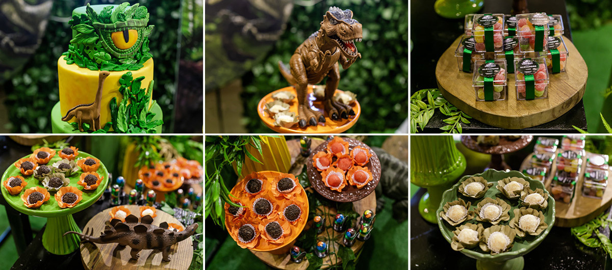 fotografias do aniversário de 5 anos do alexandre no buffet miniland unidade vila olimpia com o tema dinossauros