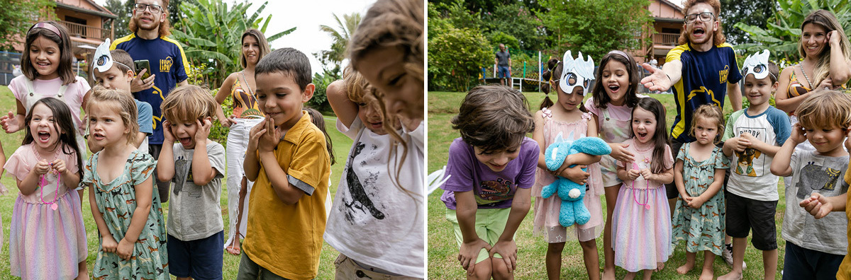 fotos do aniversário de 4 anos da catarina no quintal de casa com tema unicornio na granja viana cotia sao paulo sp