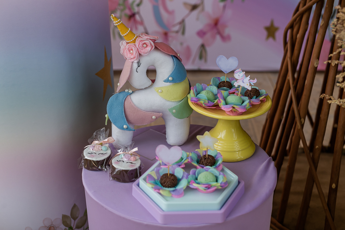 fotos do aniversário de 4 anos da catarina no quintal de casa com tema unicornio na granja viana cotia sao paulo sp