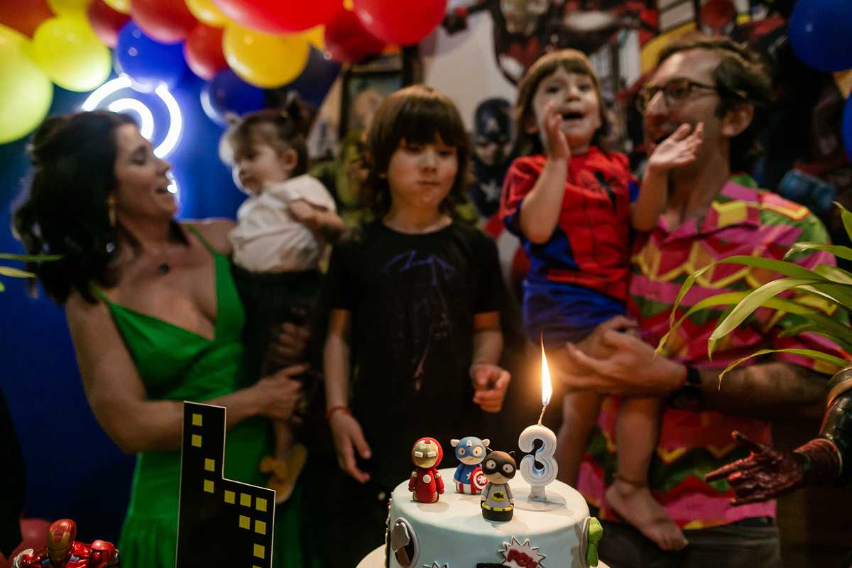 fotos do aniversário de 3 anos do fred com tema vingadores que aconteceu lá no buffet espaço puzzle na vila olímpia sao paulo sp
