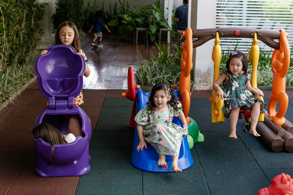 fotografias do aniversário de 1 ano da bianca com o tema jardim que aconteceu no salão de festas do condominio da familia