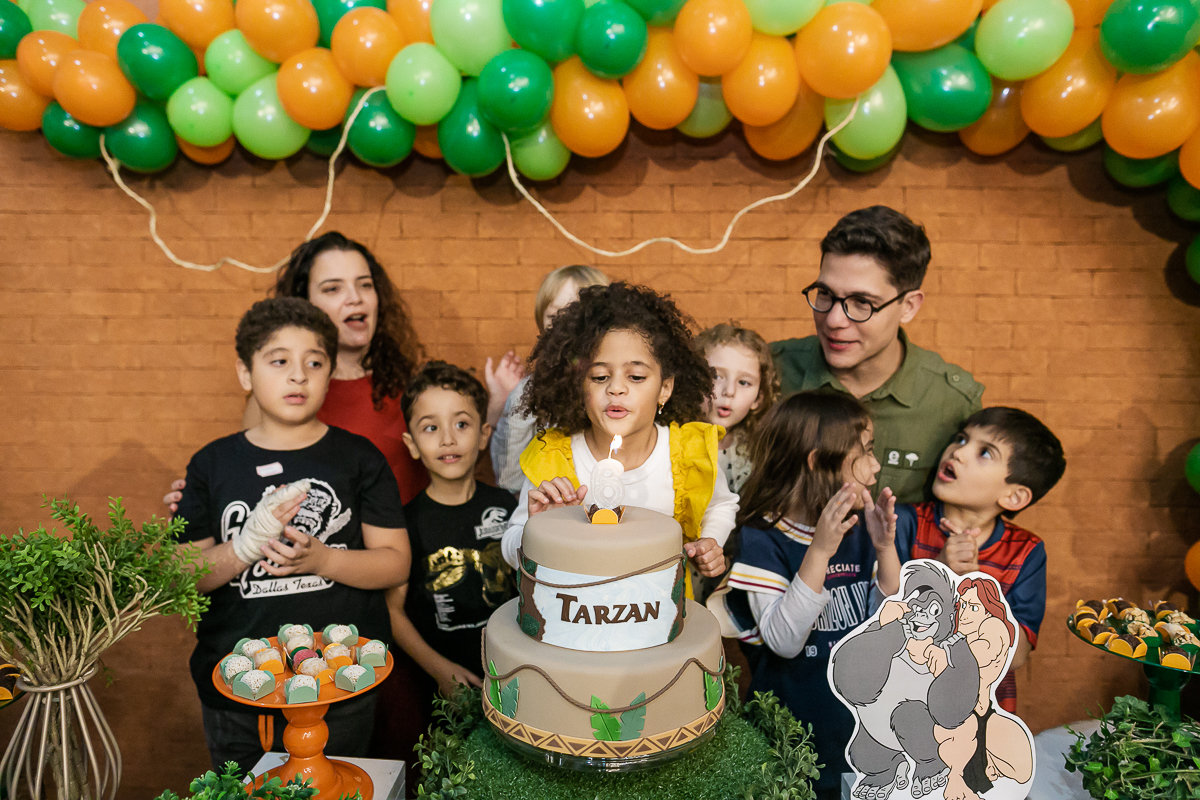 fotografias do aniversário de 6 anos da carolina com o tema tarzan no buffet terralegria localizado no bairro indianópolis zona sul sao paulo sp