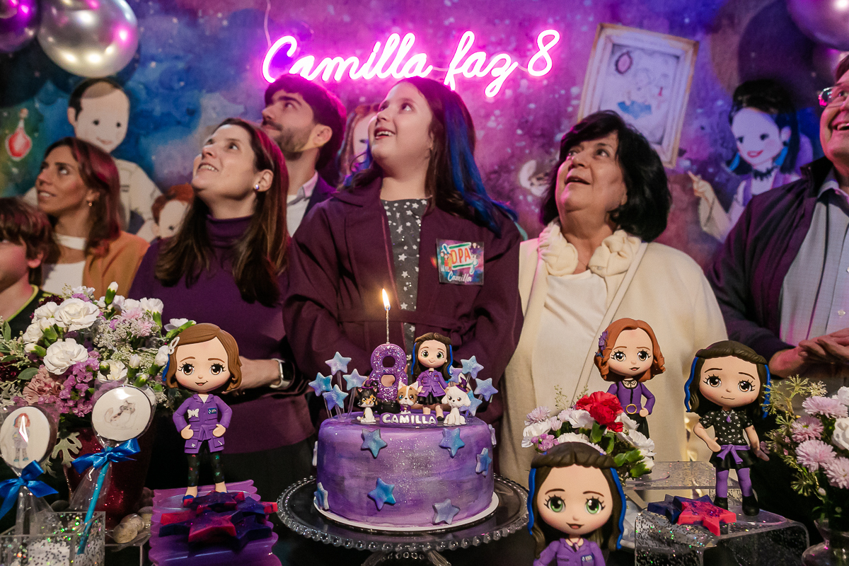 fotografias do aniversário de 8 anos da camilla com o tema detetive do prédio azul la no buffet spasso splash em moema zona sul de sao paulo sp