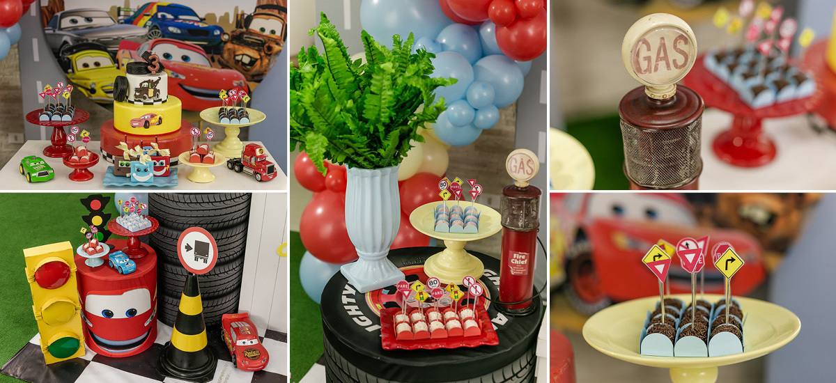 fotografias do aniversário de 3 anos do Arthur com o tema carros no buffet patuska brincadeiras em são caetano do sul são paulo sp