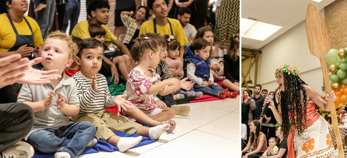 fotografias do aniversário de 3 anos do Pedro com o tema Moana no buffet spazio reale II em moema zona sul sao paulo sp