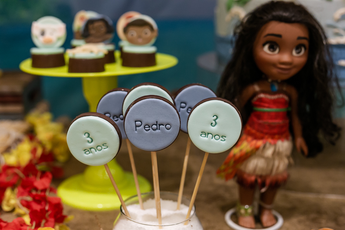 fotografias do aniversário de 3 anos do Pedro com o tema Moana no buffet spazio reale II em moema zona sul sao paulo sp