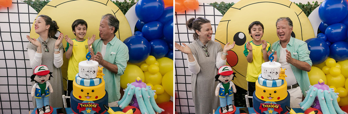 fotografias do aniversário de 6 anos do Bernardo com o tema pokemon no buffet Espaço Vive La vie em pinheiros zona oeste de sao paulo sp
