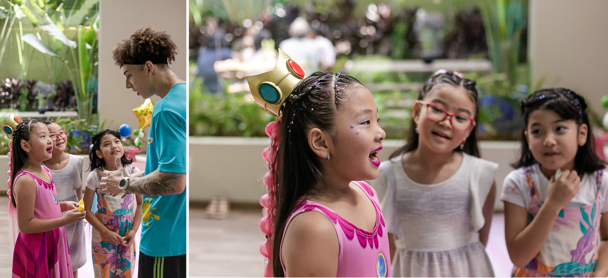 fotografias do aniversário de 7 anos da liz com o tema super mario e princesa no buffet espaço entre folhas em moema zona sul sao paulo sp