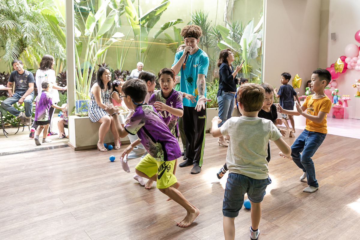 fotografias do aniversário de 7 anos da liz com o tema super mario e princesa no buffet espaço entre folhas em moema zona sul sao paulo sp