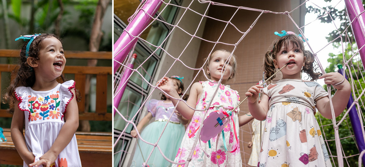 fotografias do aniversário de 3 anos da isabel com o tema pequena sereia no condominio da familia na vila olimpia zona sul sao paulo sp