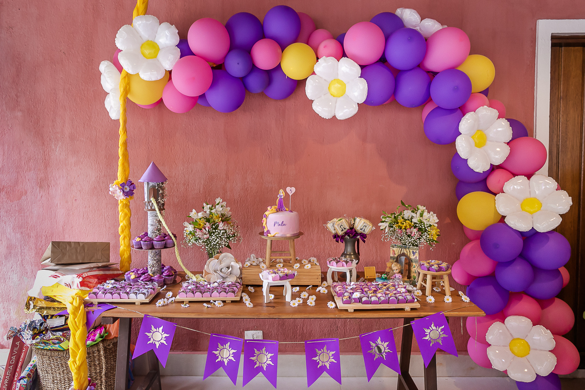 fotografias do aniversário de 5 anos da malu com o tema cinderela no quintal de casa na granja viana cotia sao paulo sp