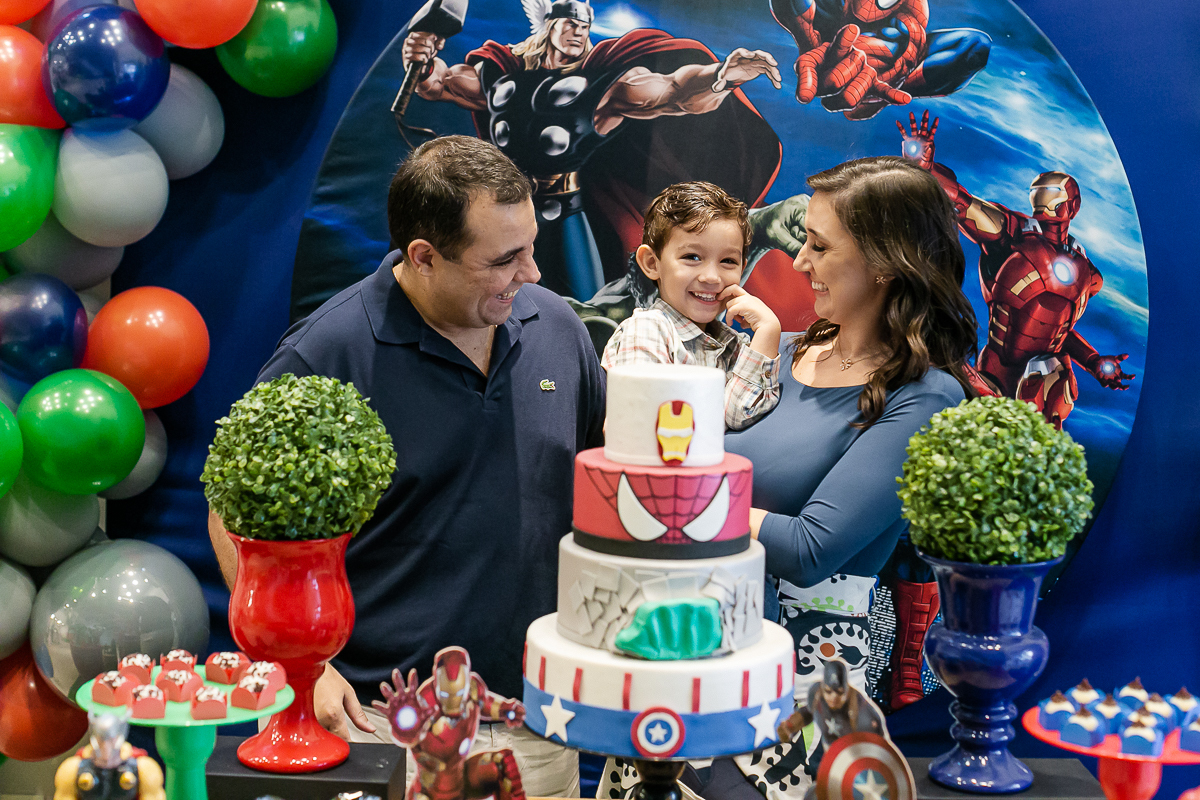 fotografias do aniversário de 4 anos do Rafael com o tema super herois no buffet espaco infantil alecrim no bairro de perdizes zona oeste sao paulo sp