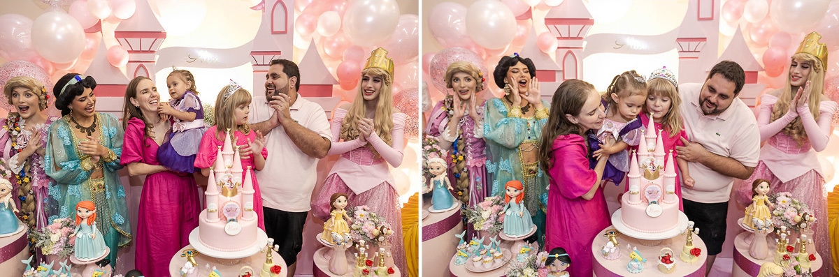 fotografias do aniversário de 3 anos da Alice com o tema princesas no buffet estação vai e vem unidade vila olimpia zona sul sao paulo sp
