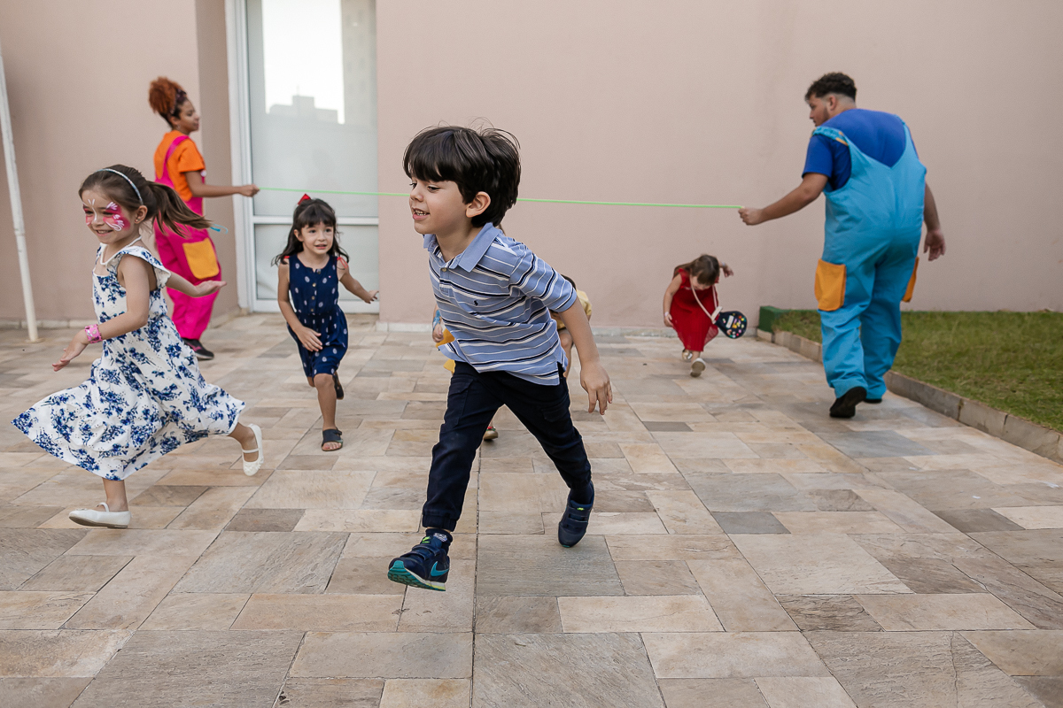 fotografias do aniversário de 5 anos da Isabel com o tema turma da monica no condominio da familia zona sul sao paulo sp