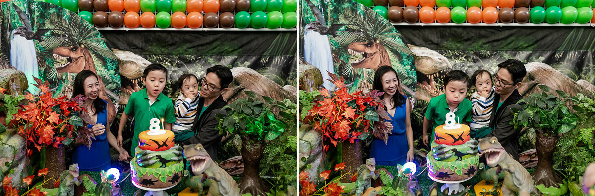 fotografias do aniversário de 8 anos do Eduardo com o tema dinossauros no buffet vila da festa no campo belo zona sul sao paulo sp
