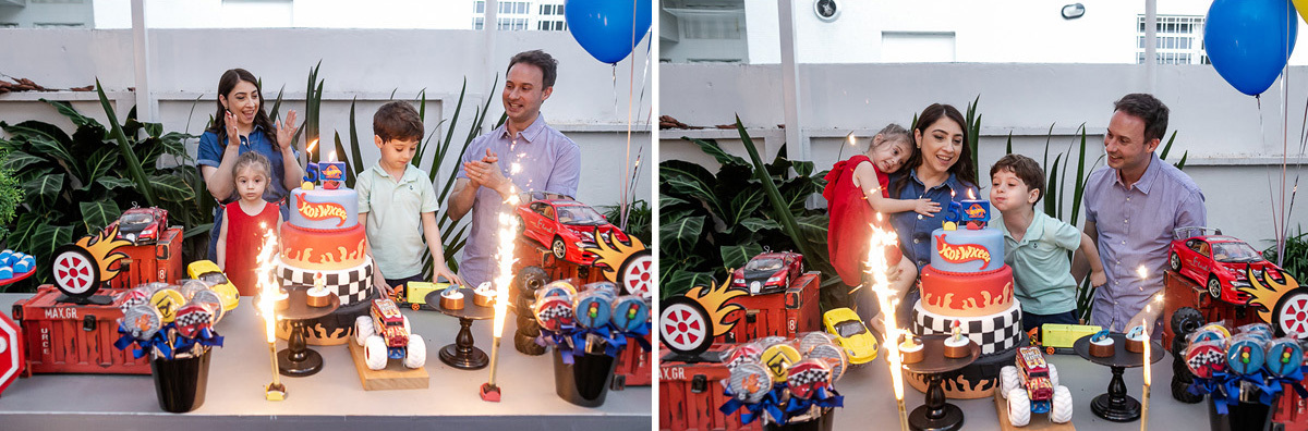 fotografias do aniversário de 5 anos do vinicius com o tema hot wheels feito pela chiara marcelli no buffet vila lumicá na vila mariana zona sul sao paulo sp