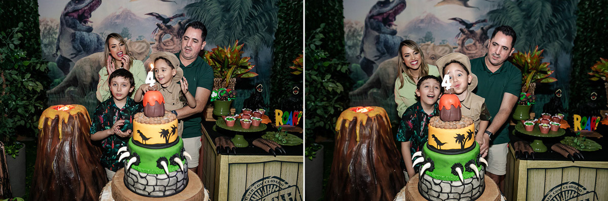 fotografias do aniversário de 4 anos do felipe com o tema dinossauros feita pela marcia colonese no buffet spasso kids tatuape zona leste sao paulo sp
