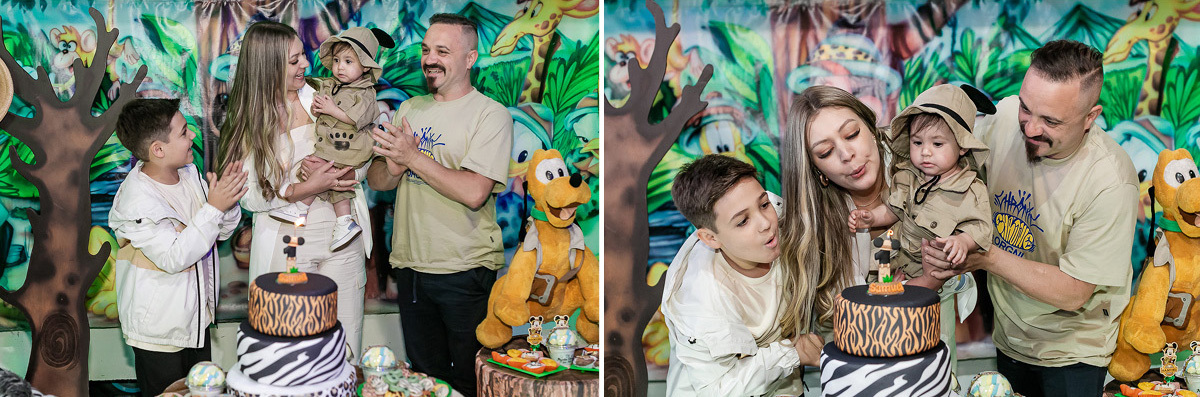 fotografias do aniversário de 1 ano do Samuel com o tema mickey safari no buffet festa no parque na zona leste de sao paulo sp