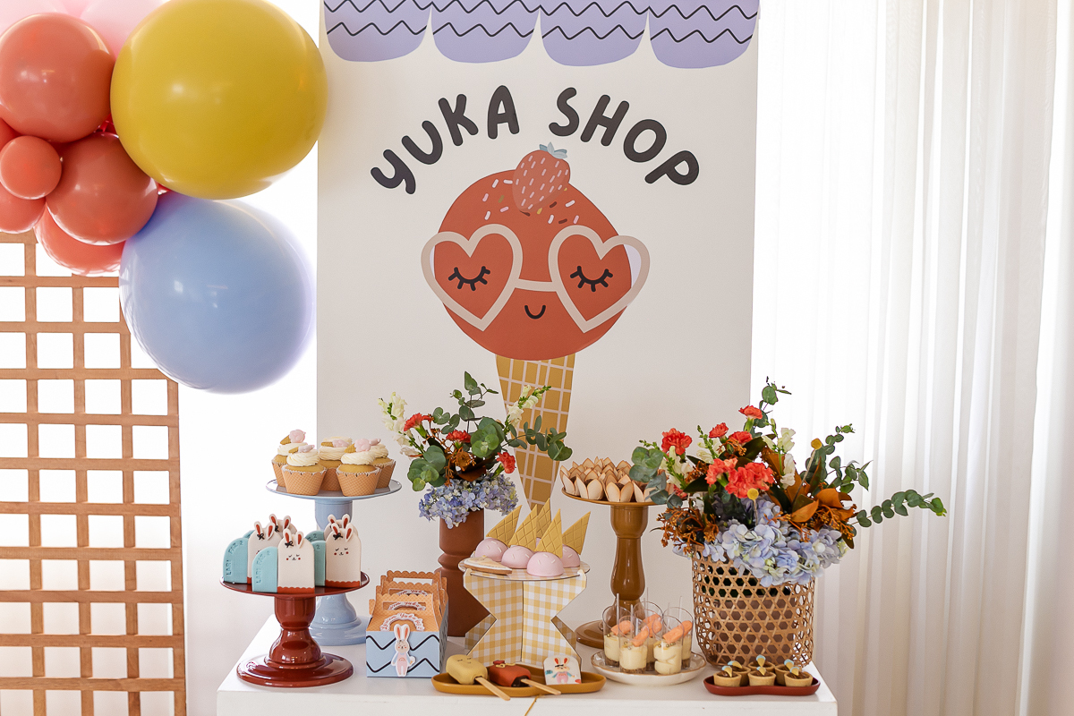 fotografias do aniversário de 2 anos da larissa yuka com o tema sorvetes ice cream no salão de festas do condomínio no campo belo zona sul sao paulo sp