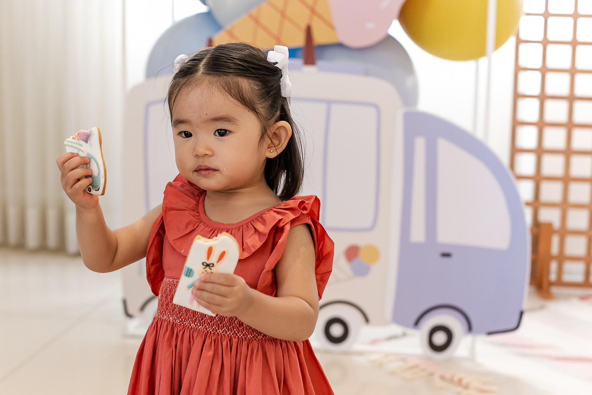 fotografias do aniversário de 2 anos da larissa yuka com o tema sorvetes ice cream no salão de festas do condomínio no campo belo zona sul sao paulo sp