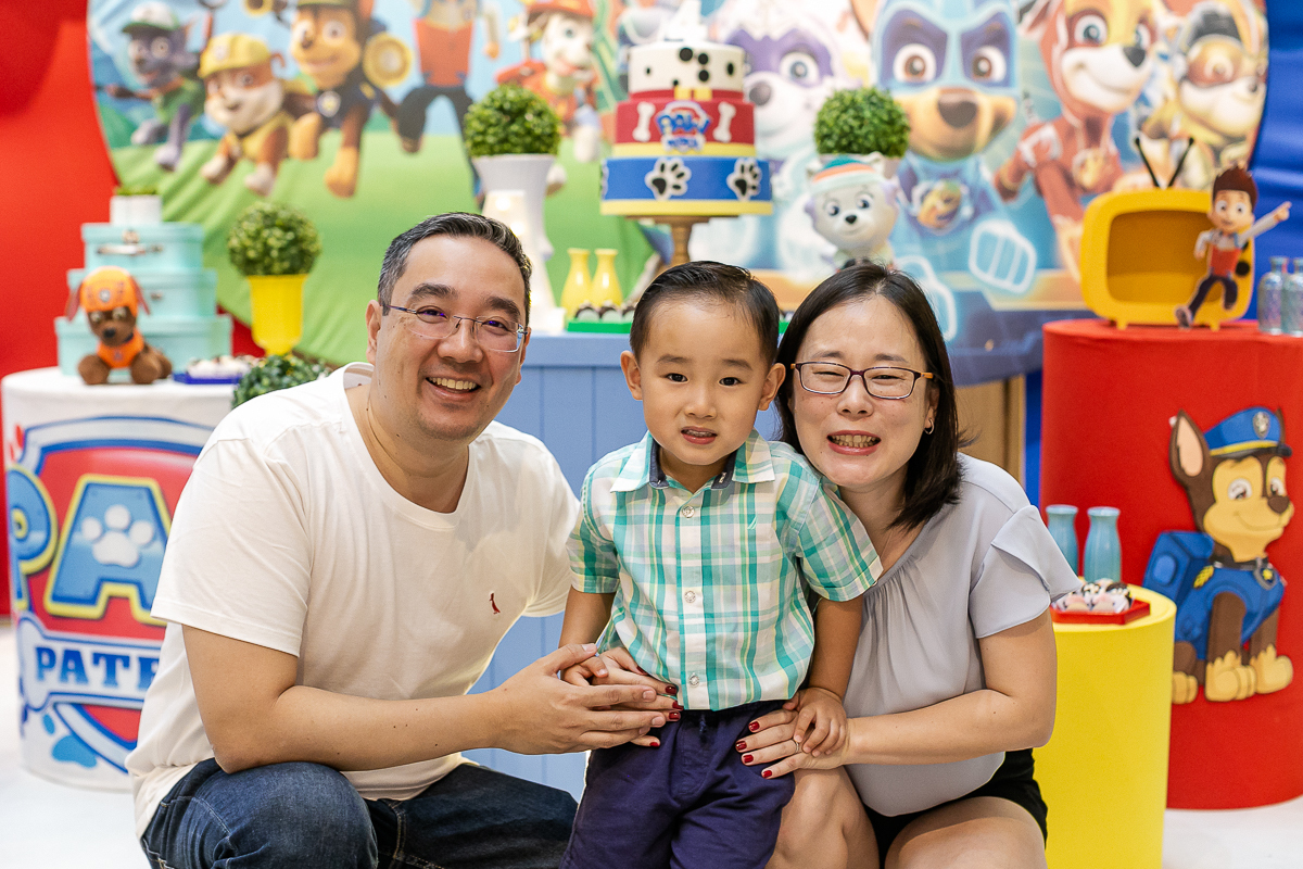 fotografias do aniversário de 4 anos do Arthur com o tema patrulha canina no buffet vip kids no campo belo zona sul sao paulo sp