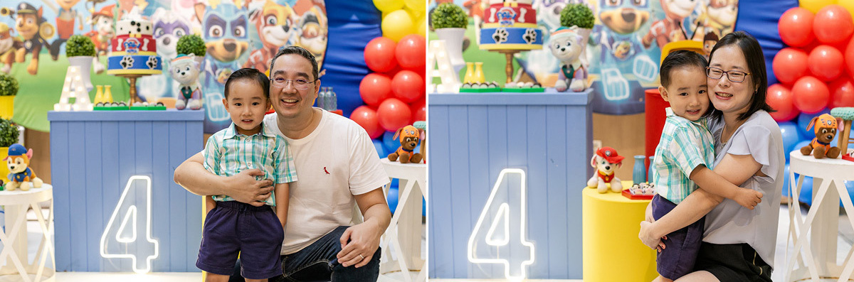fotografias do aniversário de 4 anos do Arthur com o tema patrulha canina no buffet vip kids no campo belo zona sul sao paulo sp