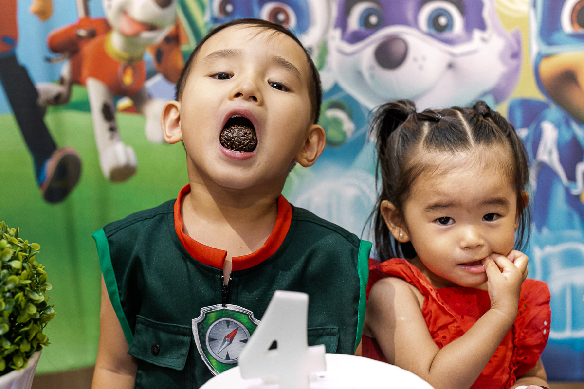 fotografias do aniversário de 4 anos do Arthur com o tema patrulha canina no buffet vip kids no campo belo zona sul sao paulo sp