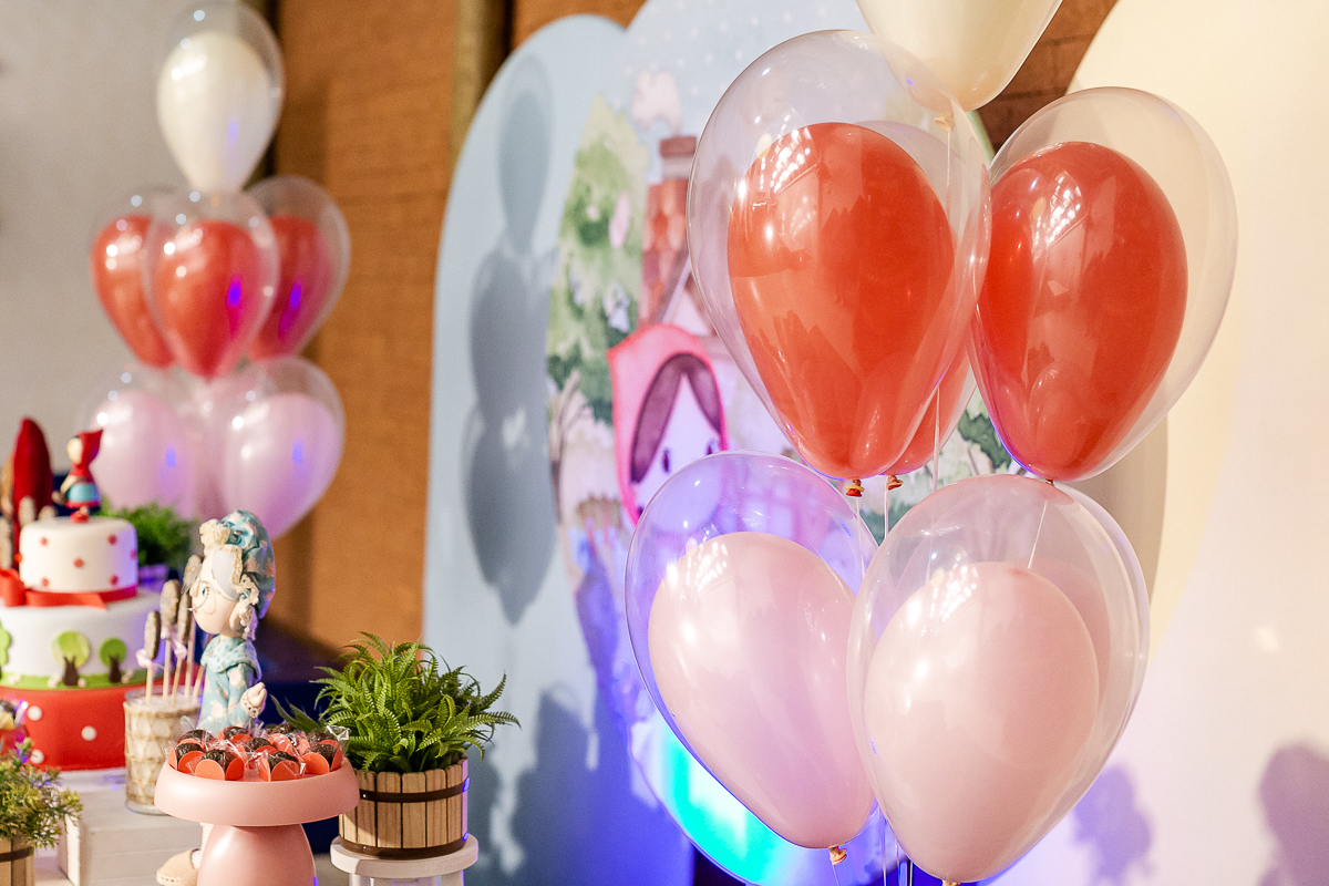 fotografias do aniversário de 1 ano da Olívia com o tema moranguinho no buffet espaço terralegria no indianópolis zona sul de sao paulo sp