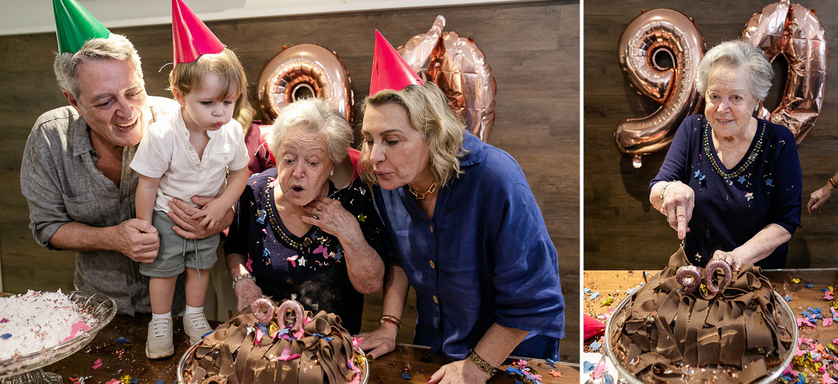 fotografias do aniversário de 90 anos da Neide no salão de festas do condominio na zona sul de sao paulo sp