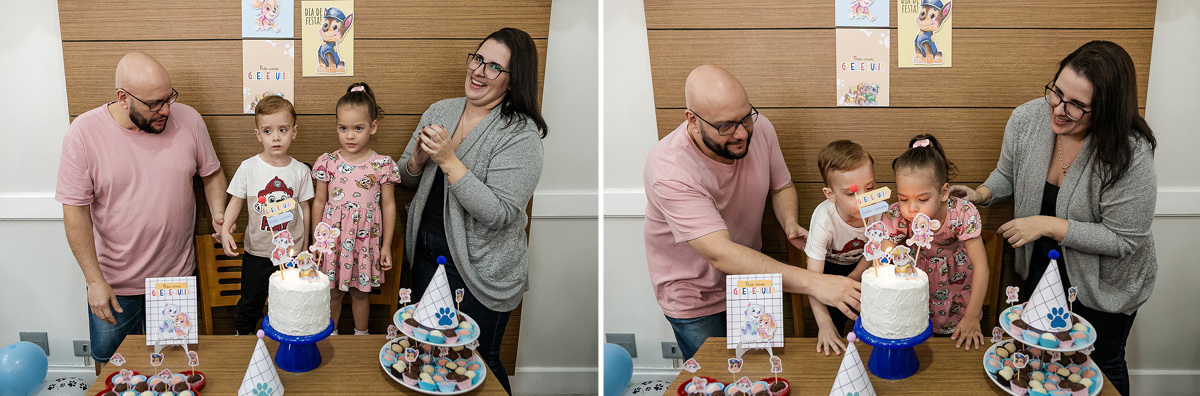 fotografias do aniversário de 3 anos do Gael e da Júlia no condominio no belem zona leste de sao paulo sp