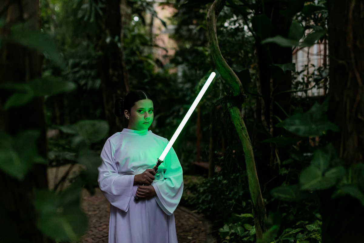 fotografias do aniversário de 10 anos da camilla com o tema star wars no buffet spasso splash em moema zona sul de sao paulo sp