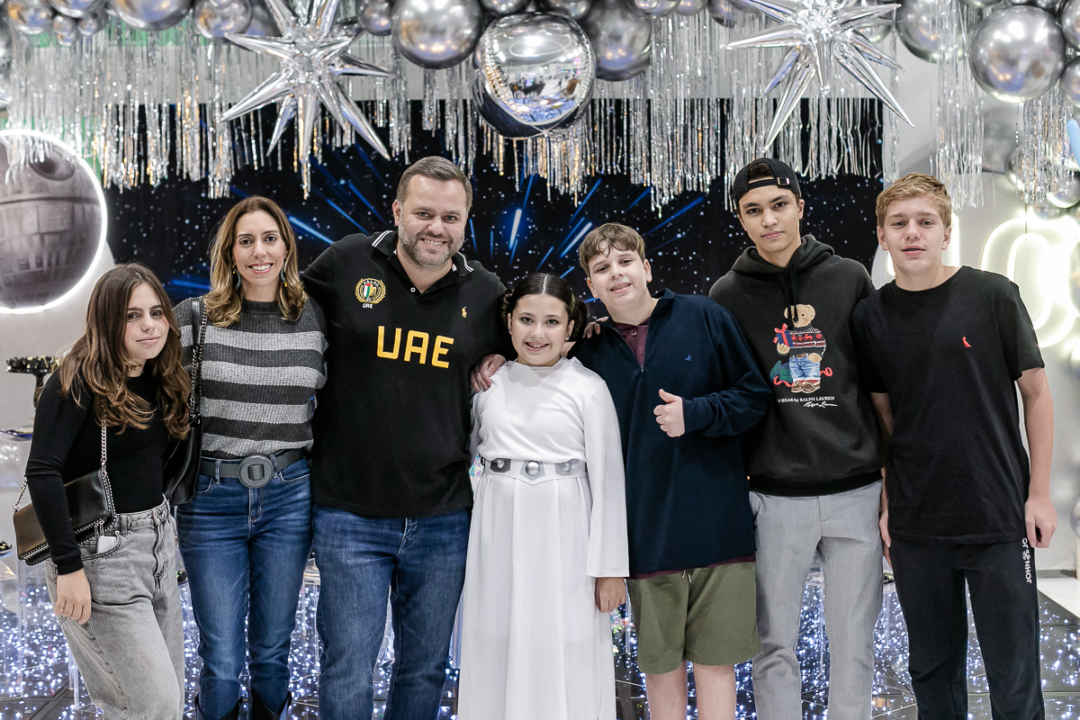 fotografias do aniversário de 10 anos da camilla com o tema star wars no buffet spasso splash em moema zona sul de sao paulo sp