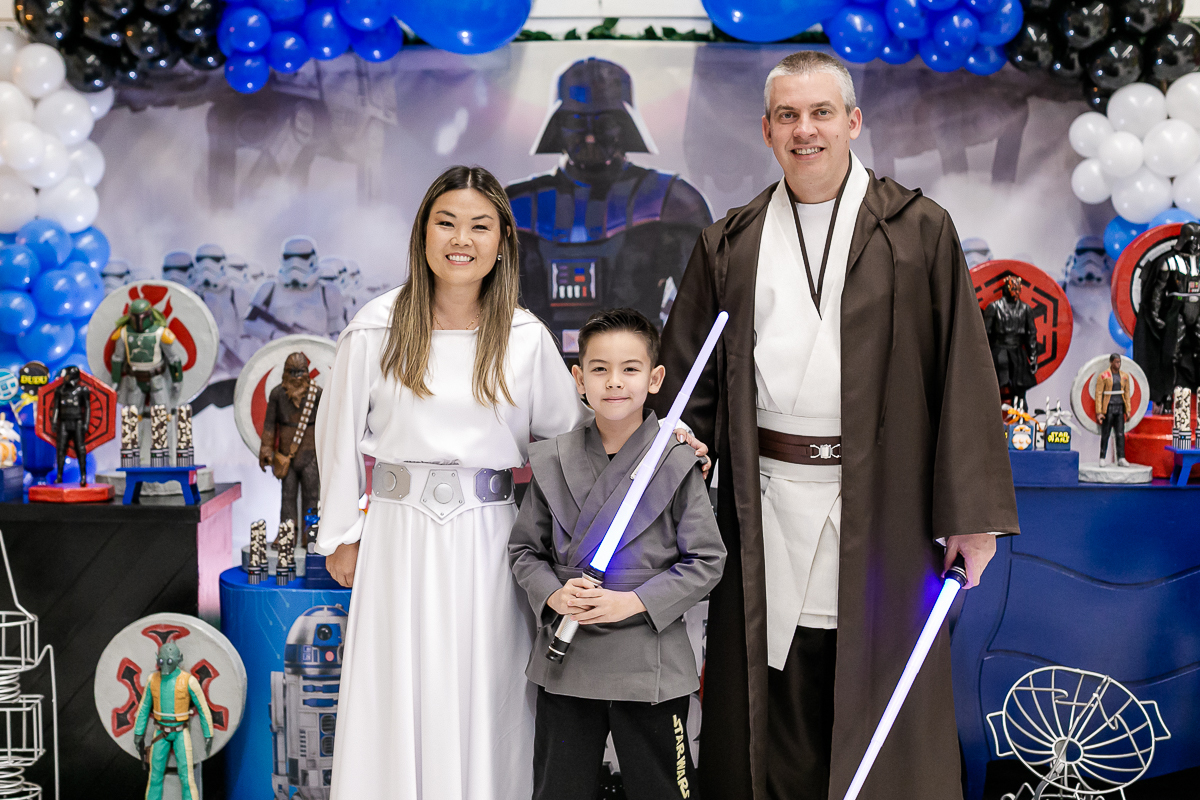 fotografias do aniversário de 8 anos do Eduardo com o tema star wars no buffet magic joy unidade saude em sao paulo sp