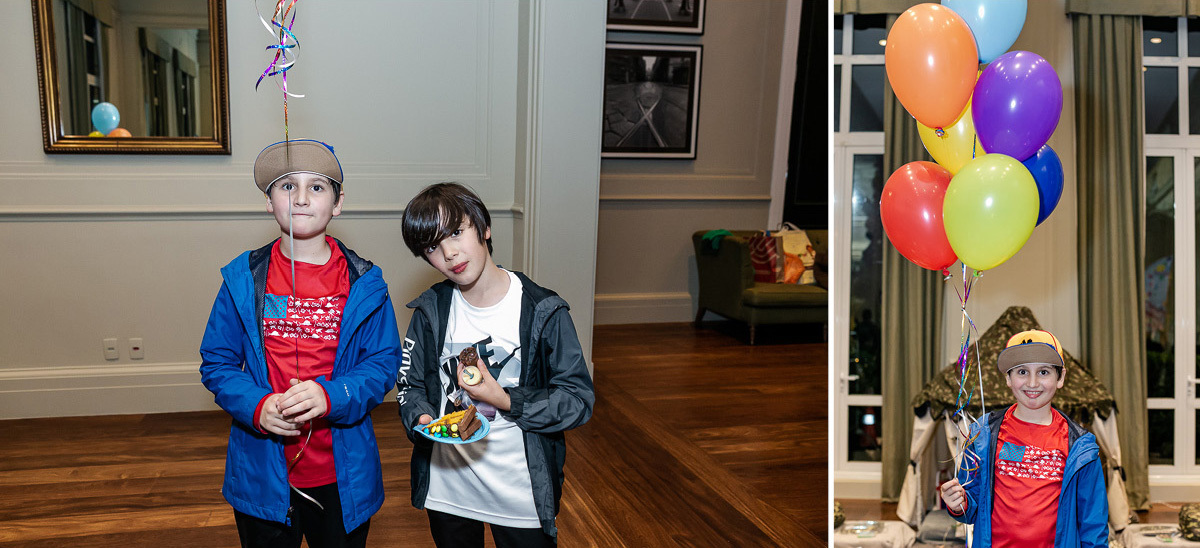 fotografias do aniversario de 10 anos do antonio no salao de festas do condominio com tema festa do pijama em sao paulo sp