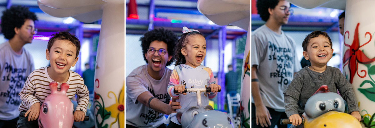 fotografias do aniversário de 3 anos da agatha com o tema bluey no buffet caixinha de surpresa no bairro do campo belo zona sul de sao paulo sp