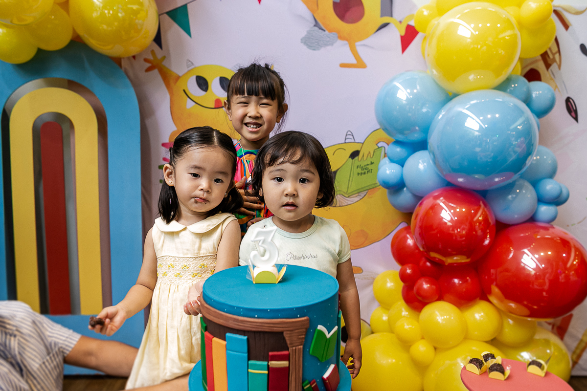 fotografias do aniversário de 3 anos da larissa yuka com o tema mordisco no buffet espaço entre folhas em moema zona sul de sao paulo sp