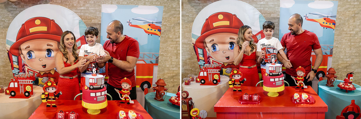 fotografias do aniversário de 6 anos do Mateus com o tema bombeiros no buffet ateliê da vila unidade vila olímpia zona sul de são paulo sp