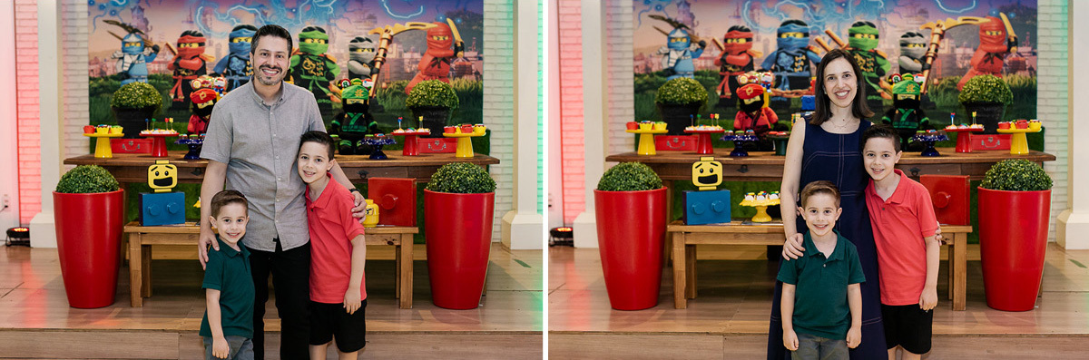 fotografias do aniversário de 8 anos do guilherme com o tema lego ninja no buffet villa pé de marmelo no belenzinho mooca zona leste de sao paulo sp