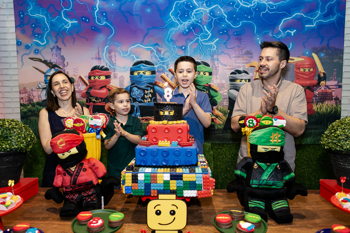 fotografias do aniversário de 8 anos do guilherme com o tema lego ninja no buffet villa pé de marmelo no belenzinho mooca zona leste de sao paulo sp
