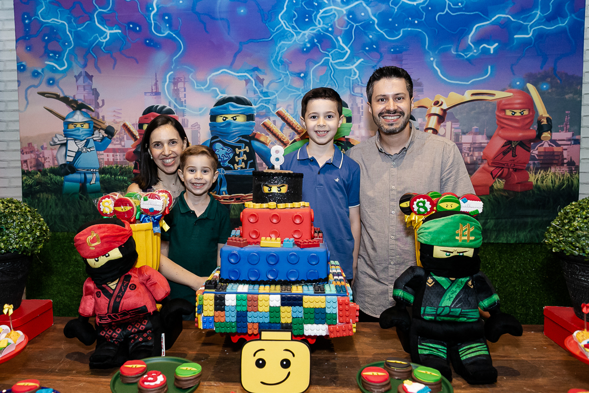 fotografias do aniversário de 8 anos do guilherme com o tema lego ninja no buffet villa pé de marmelo no belenzinho mooca zona leste de sao paulo sp
