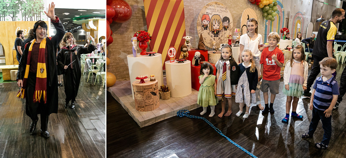 fotografias do aniversário de 5 anos da isabel com o tema harry potter no buffet atelie da vila localizado no bairro da vila olimpia zona sul de sao paulo sp