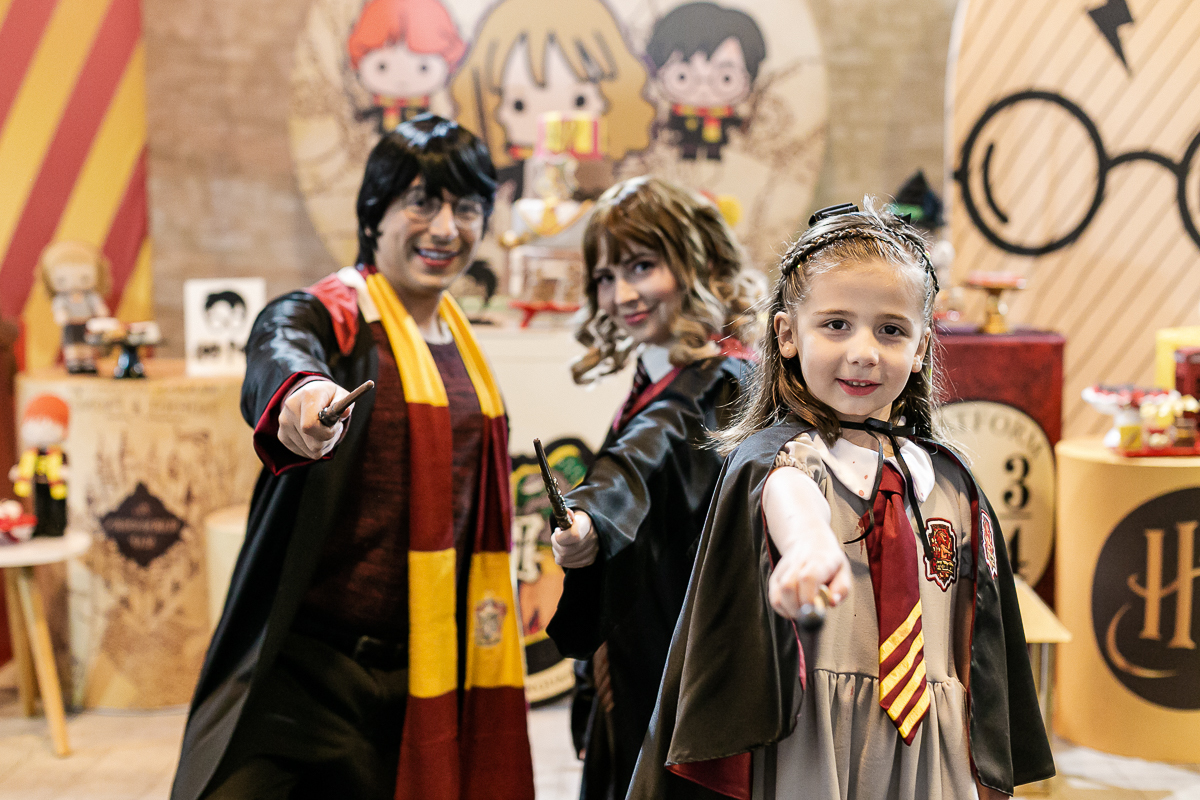 fotografias do aniversário de 5 anos da isabel com o tema harry potter no buffet atelie da vila localizado no bairro da vila olimpia zona sul de sao paulo sp